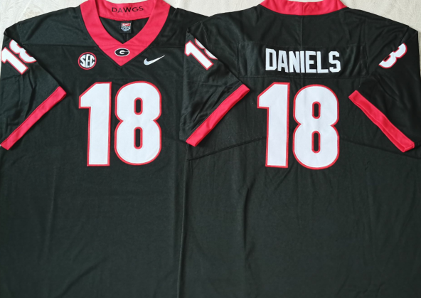 Men's Georgia Bulldogs JT Daniels #18 Black Jersey